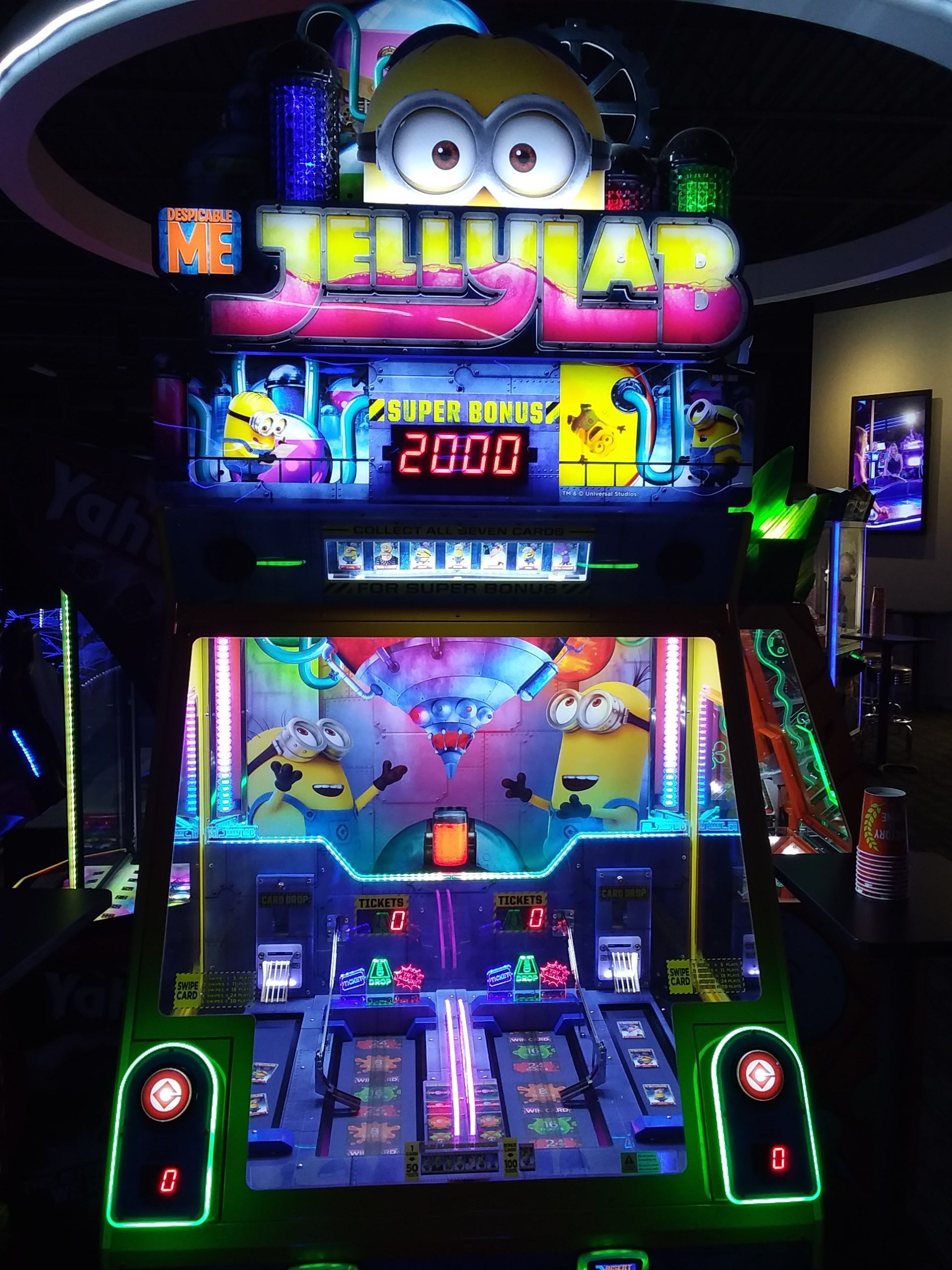 despicable me jelly lab arcade game machine
