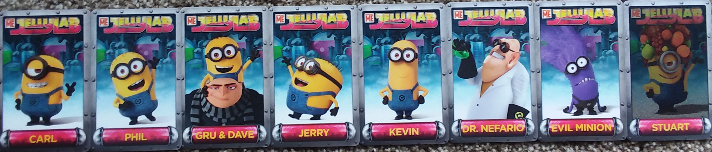 despicable me jelly lab arcade game cards