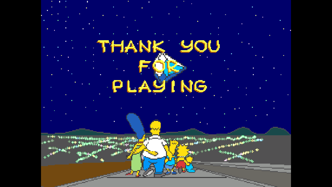 The simpsons arcade game ending