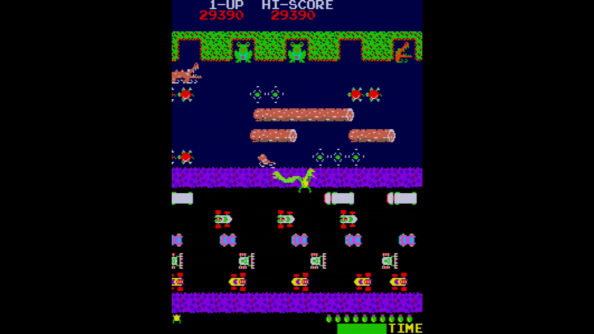Frogger screenshot with enemies