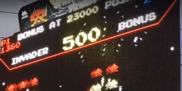 space invaders bonus score and tickets